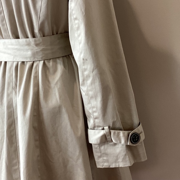 Ben de Lisi Belted Mini Trench with Ruffle Collar - UK Size 12P - Picture 8 of 11